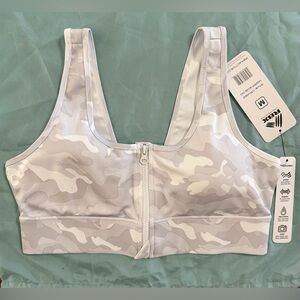 RBX Women's Camouflage Sports Bra - White and Gray